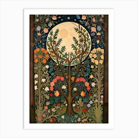 William Morris Moon In The Forest 16 Art Print