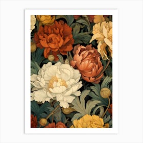 Peony Pattern Art Print