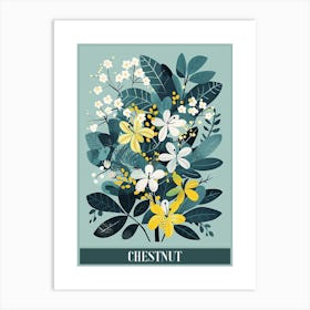 Chestnut Tree Flat Illustration 2 Poster Art Print