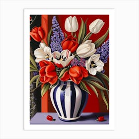 Tulips In A Vase Art Print