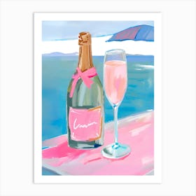 Champagne Illustration Art Print