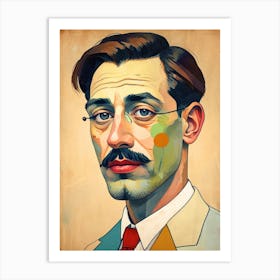 Man With A Mustache Art Print