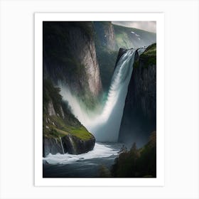 Mardalsfossen, Norway Realistic Photograph (2) Art Print