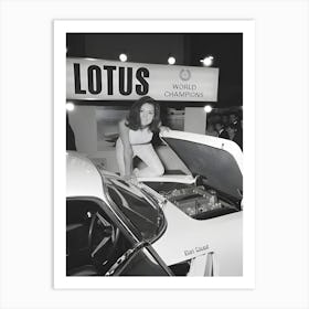 Actress Diana Rigg Of The Avengers Poses On A Lotus Elan At The Show Art Print