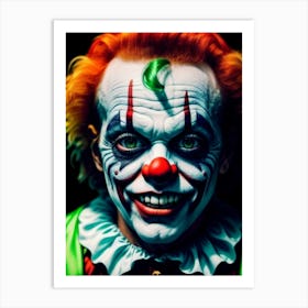 Halloween Horror Clown Art Print