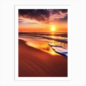 Sunset On The Beach 954 Art Print