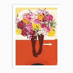 (Summer in the Sun) Black Woman Art Print