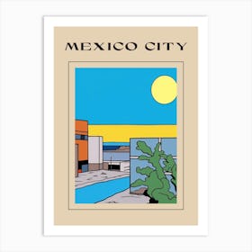 Minimal Design Style Of Mexico City, Mexico 3 Poster Art Print