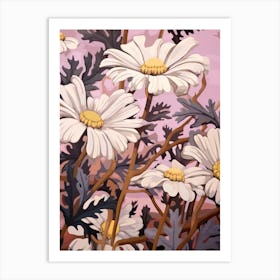 Cineraria 4 Flower Painting Art Print