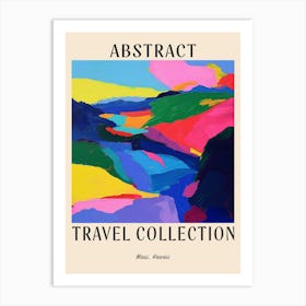 Abstract Travel Collection Poster Maui Usa 4 Art Print