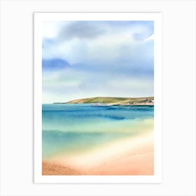 Chesil Beach 3, Dorset Watercolour Art Print