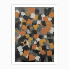 Orange Squares Vibrations of the Void Art Print