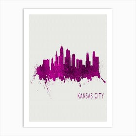 Kansas City Missouri City Purple Art Print