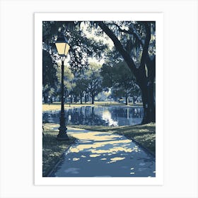 City Park Minimal Painting 2 Art Print