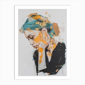 Woman With Blue Hair 1 Art Print