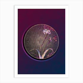 Abstract Spring Garlic Mosaic Botanical Illustration Art Print