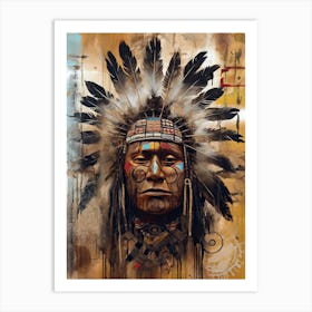 Dancing Through Native American Artistry Art Print