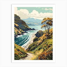 West Highland Coast Path Scotland 3 Vintage Travel Illustration Art Print