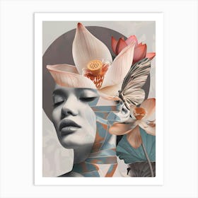 Lotus Flower portrait Art Print