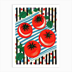 Tomatoes Summer Illustration 8 Art Print