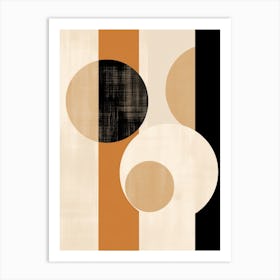 Sands Of Serenity; Beige Mid Century Zen Art Print