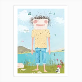 Boy In The Grass Art Print