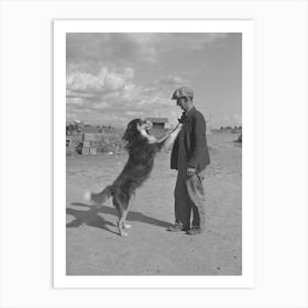 Farmer And His Dog,Yakima County, Washington By Russell Lee Art Print