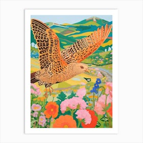 Maximalist Bird Painting Yellowhammer 3 Art Print