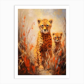 Cheetah Abstract Painting 4 Art Print