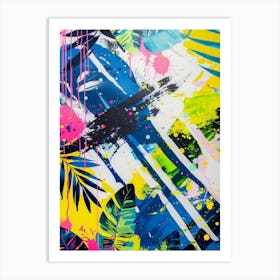 Tropical Splatter Art Print