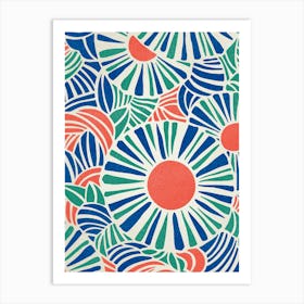 Bellis Bounty Blue Art Print