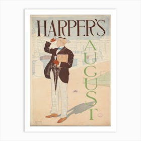 Harper's August, Edward Penfield 3 Art Print