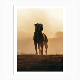 Boxer Dog.Generated AI. Wall Art Print Art Print