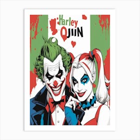 Harley Quinn & Joker 2 Art Print