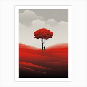 Red Tree 1 Art Print