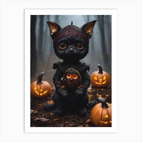Halloween Cat 2 Art Print
