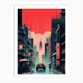 City Of Tokyo|Retrofuturism 2 Art Print