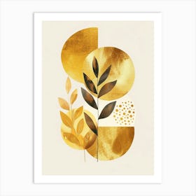 Gold Abstract Painting 8 Art Print