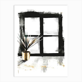 Window With A Plant 4 Art Print