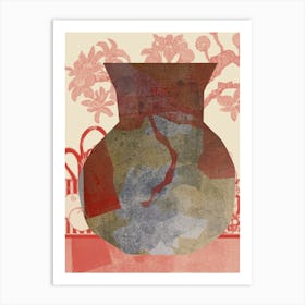 Abstract Still Life With Terra Cotta Urn, Collage No.12923-01 Art Print