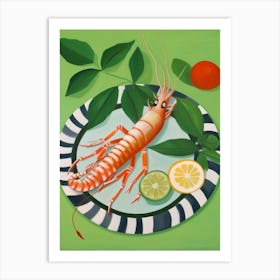 Prawn 2 Italian Still Life Painting Art Print