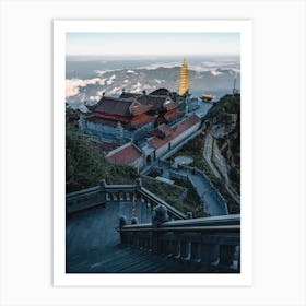 A Pagoda On Top Of Vietnam's Highest Peak Art Print