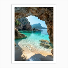 Cave On The Beach 2 Art Print