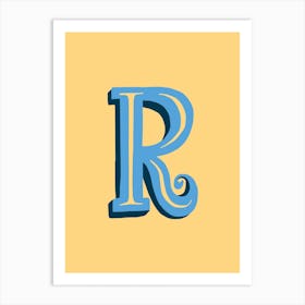 Letter R Typographic Art Print