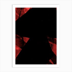 Abstract Red Black Art Print