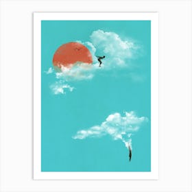 Skydivers Art Print