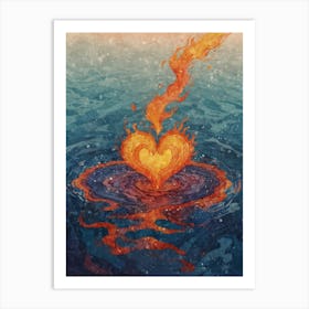 Heart Of Fire 25 Art Print