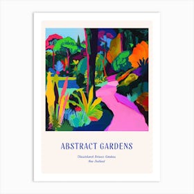 Colourful Gardens Christchurch Botanic Gardens New Zealand 1 Blue Poster Art Print