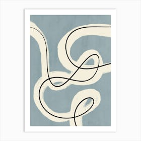 Swirl line art Art Print