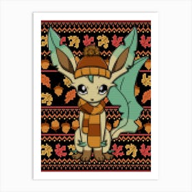 Fall Leafeon Sweater - Pokemon Autumn 1 Art Print